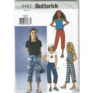 Butterick Sewing Pattern‎ 3482 Top Pants Girls Size 7-10
